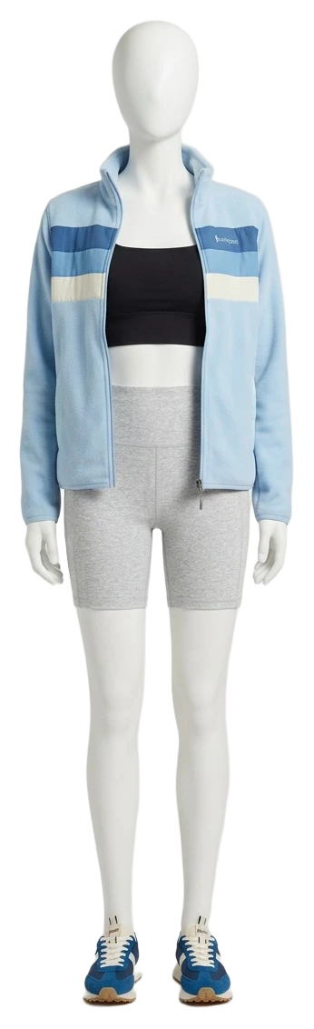 The pieces of this look on a mannequin, a Rewear Reverie preview