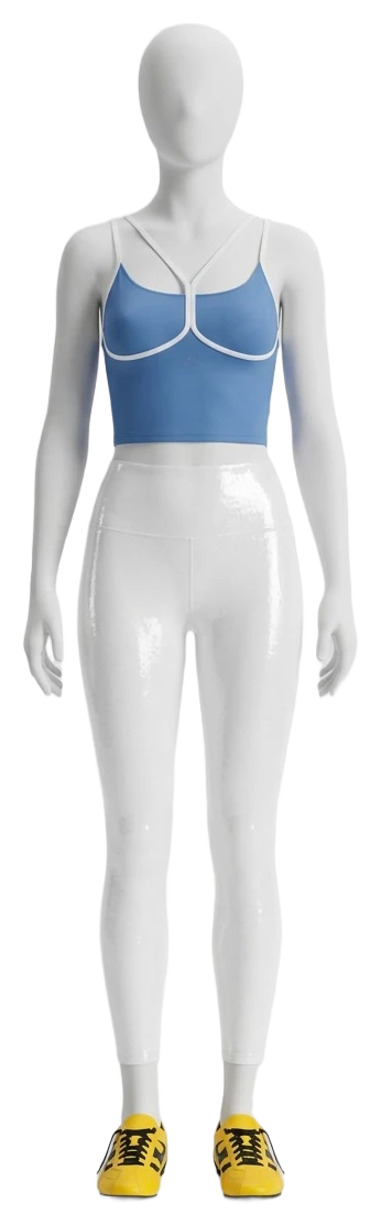 The pieces of this look on a mannequin, a Rewear Reverie preview