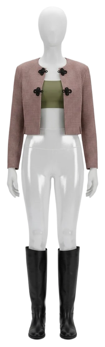 The pieces of this look on a mannequin, a Rewear Reverie preview