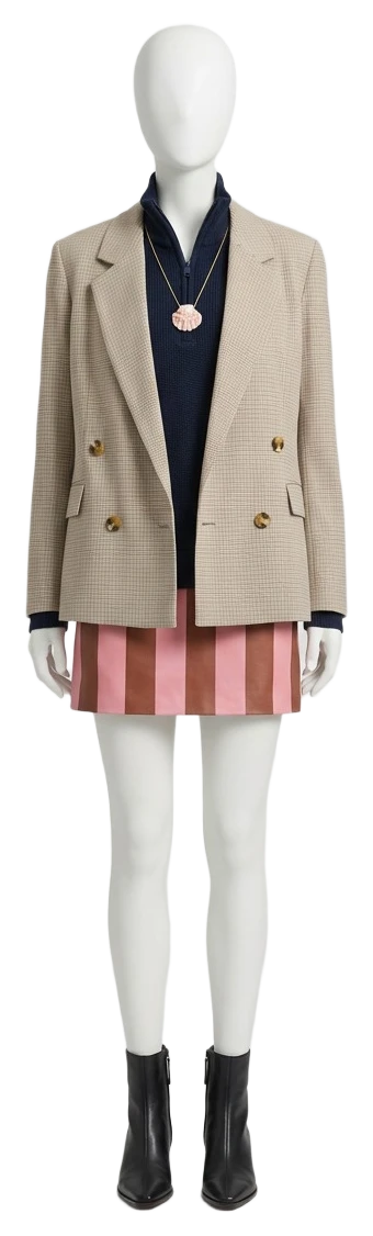 The pieces of this look on a mannequin, a Rewear Reverie preview