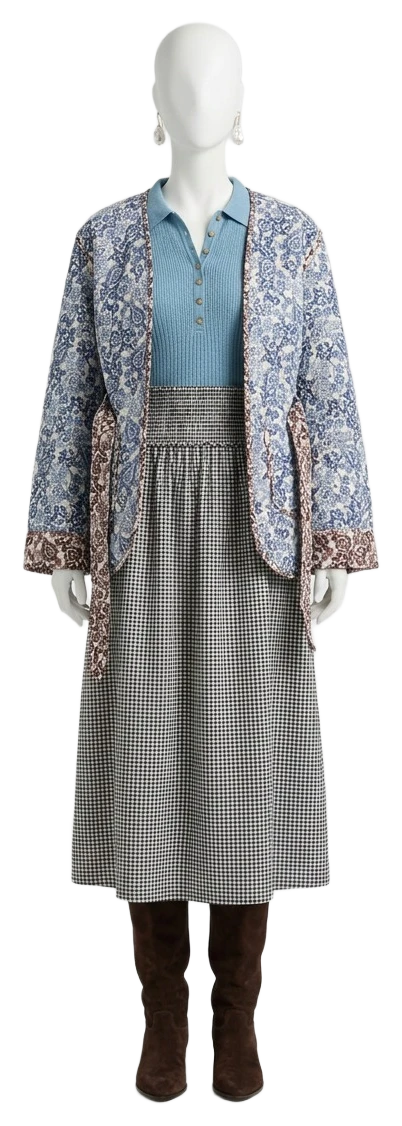 The pieces of this look on a mannequin, a Rewear Reverie preview