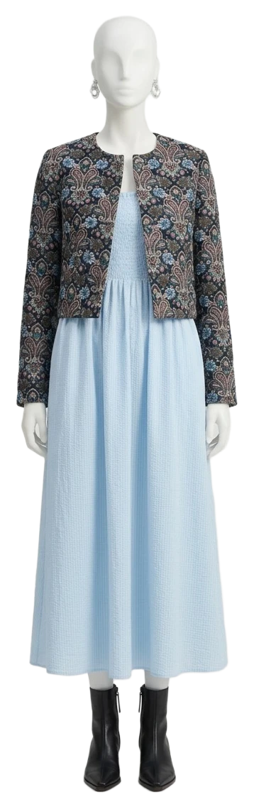 The pieces of this look on a mannequin, a Rewear Reverie preview