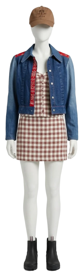 The pieces of this look on a mannequin, a Rewear Reverie preview