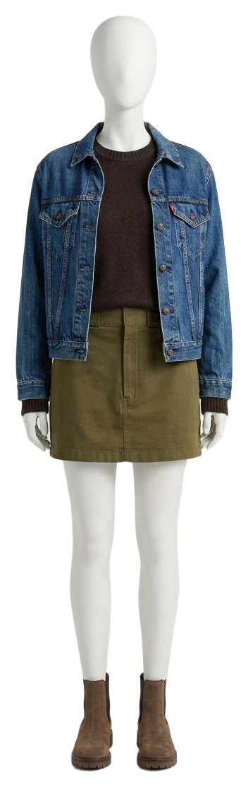 The pieces of this look on a mannequin, a Rewear Reverie preview