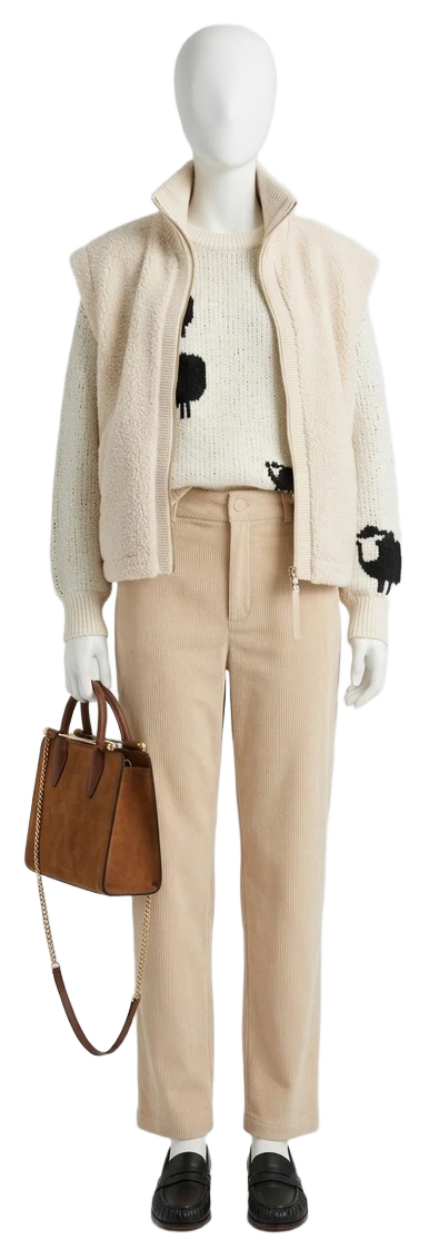 The pieces of this look on a mannequin, a Rewear Reverie preview