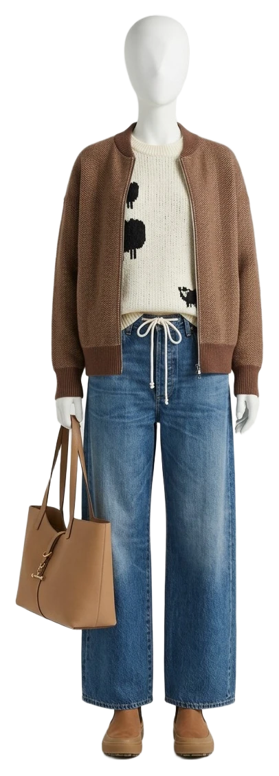 The pieces of this look on a mannequin, a Rewear Reverie preview