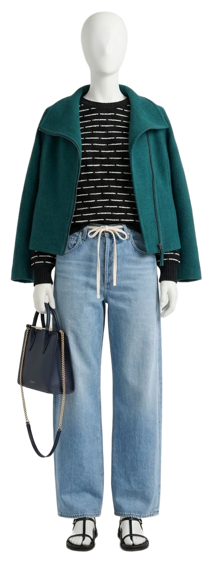 The pieces of this look on a mannequin, a Rewear Reverie preview
