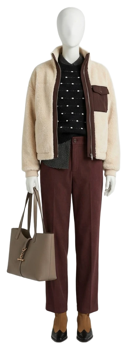 The pieces of this look on a mannequin, a Rewear Reverie preview