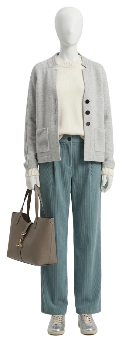 The pieces of this look on a mannequin, a Rewear Reverie preview