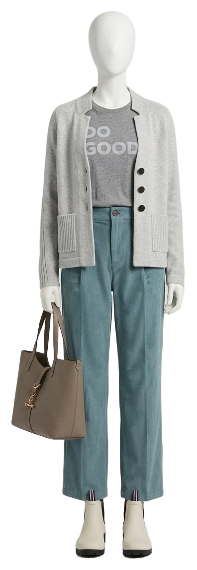 The pieces of this look on a mannequin, a Rewear Reverie preview