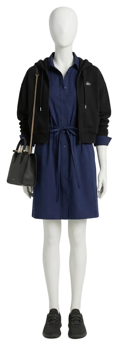 The pieces of this look on a mannequin, a Rewear Reverie preview