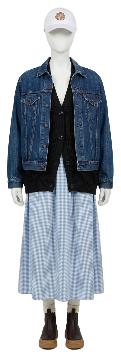 The pieces of this look on a mannequin, a Rewear Reverie preview