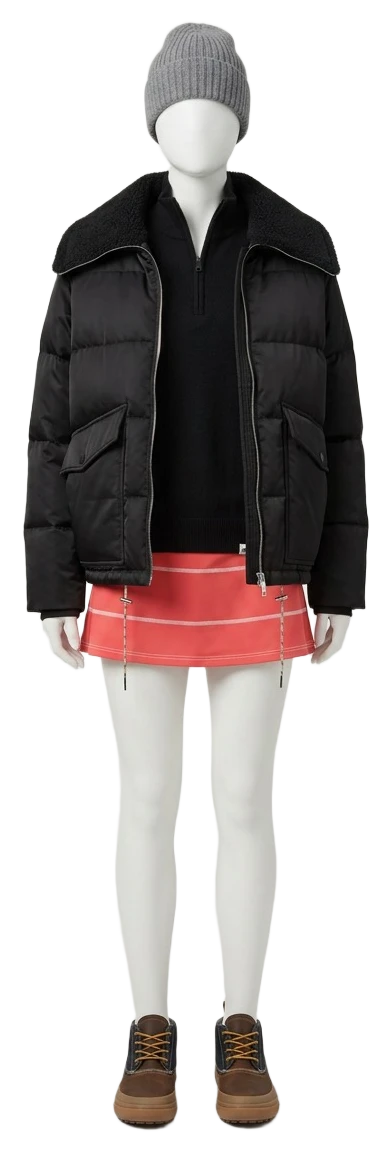 The pieces of this look on a mannequin, a Rewear Reverie preview