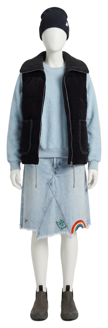 The pieces of this look on a mannequin, a Rewear Reverie preview
