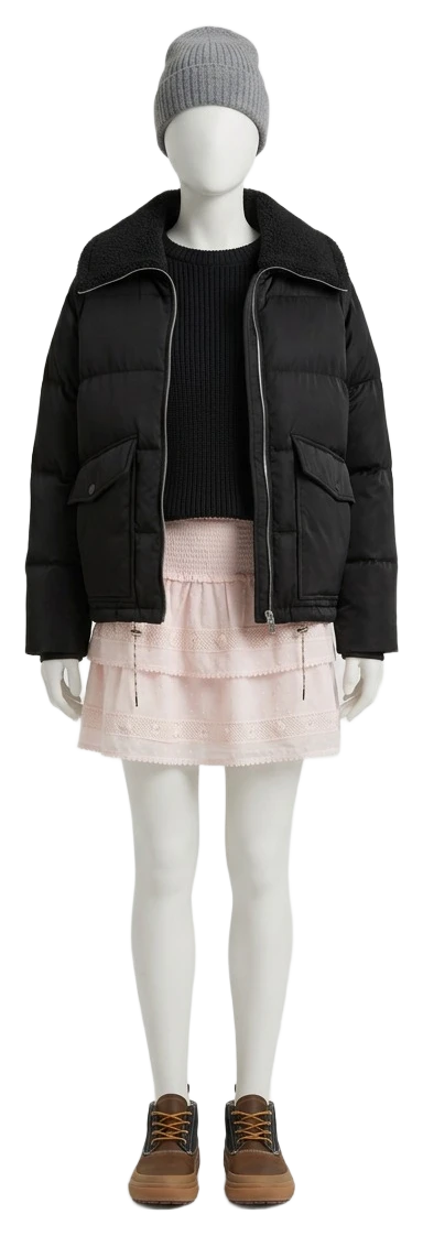 The pieces of this look on a mannequin, a Rewear Reverie preview