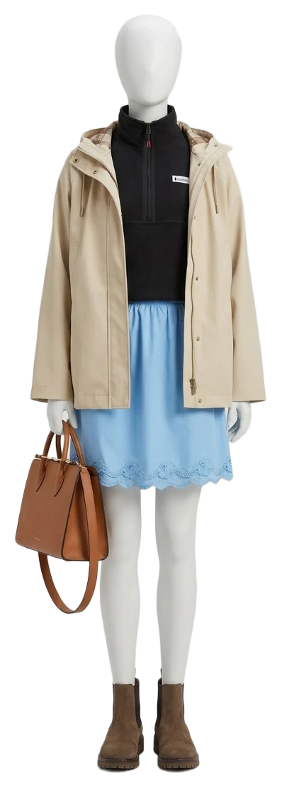 The pieces of this look on a mannequin, a Rewear Reverie preview