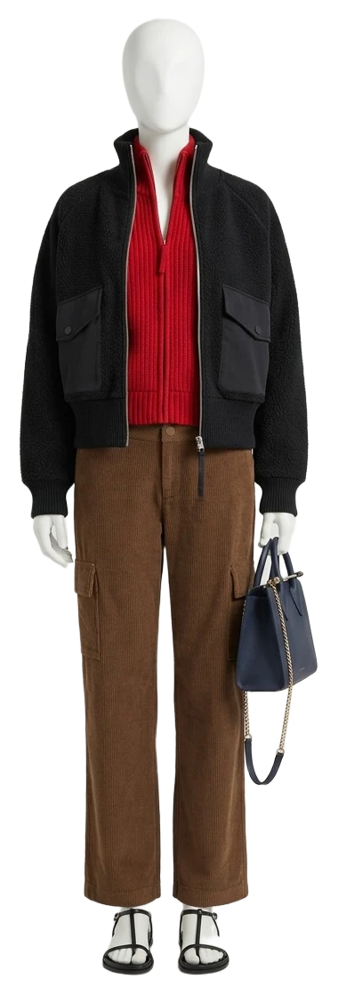 The pieces of this look on a mannequin, a Rewear Reverie preview