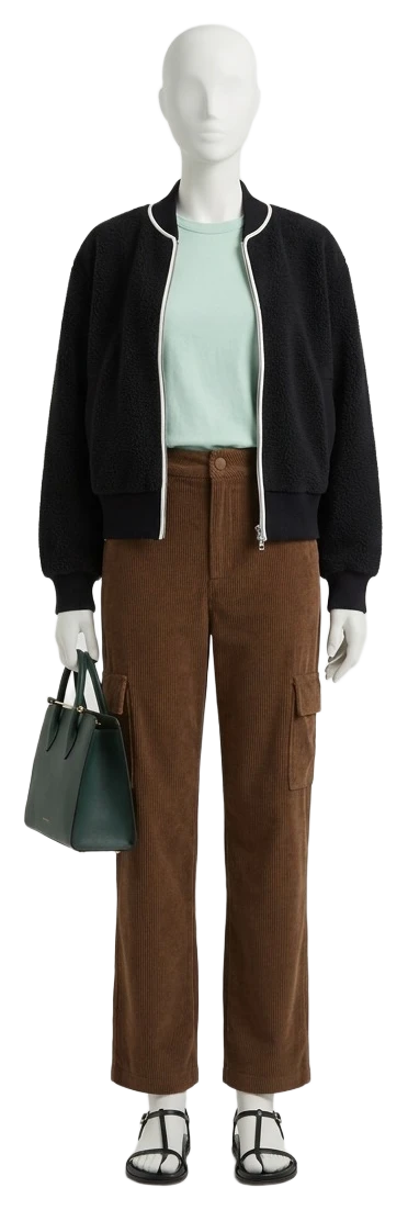 The pieces of this look on a mannequin, a Rewear Reverie preview