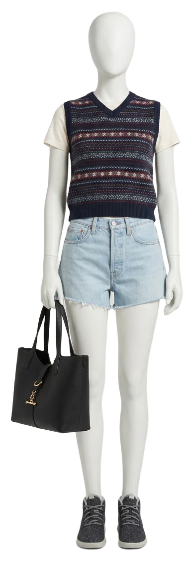 The pieces of this look on a mannequin, a Rewear Reverie preview