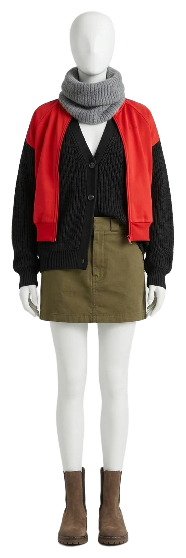 The pieces of this look on a mannequin, a Rewear Reverie preview