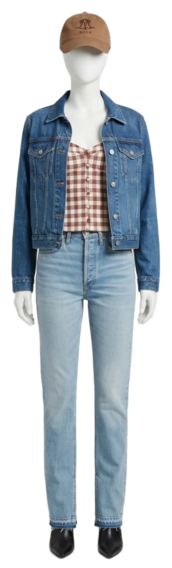 The pieces of this look on a mannequin, a Rewear Reverie preview
