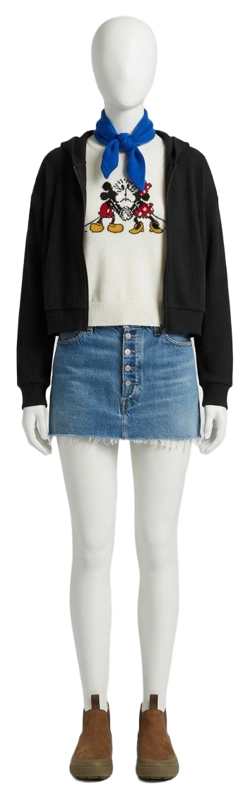The pieces of this look on a mannequin, a Rewear Reverie preview