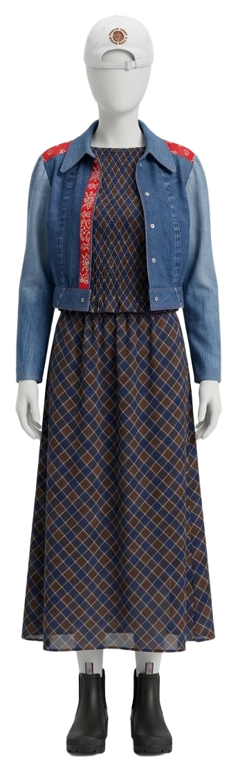 The pieces of this look on a mannequin, a Rewear Reverie preview