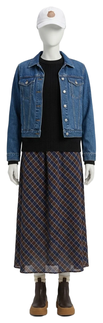 The pieces of this look on a mannequin, a Rewear Reverie preview