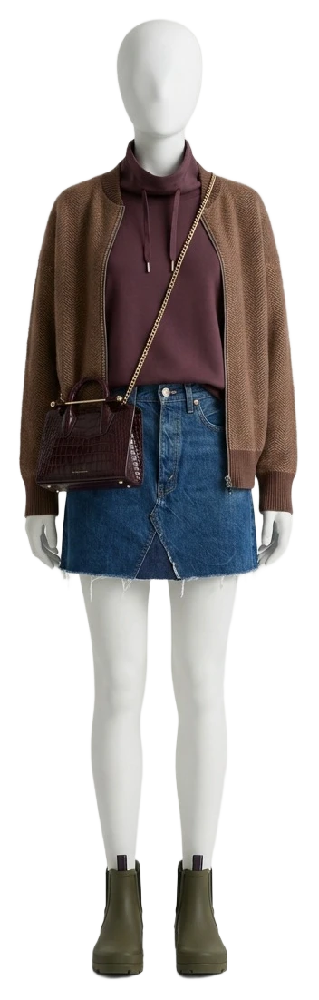 The pieces of this look on a mannequin, a Rewear Reverie preview