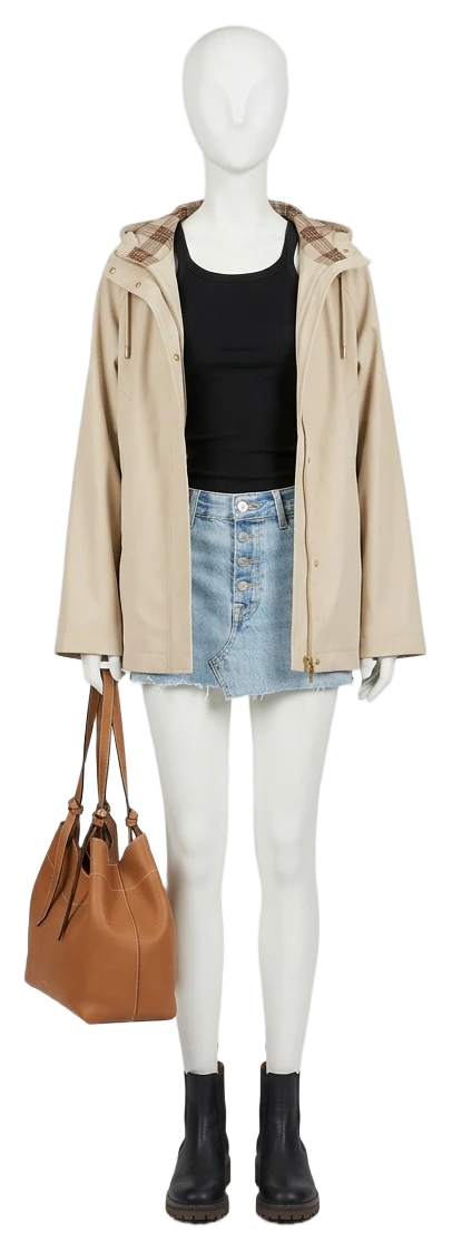The pieces of this look on a mannequin, a Rewear Reverie preview