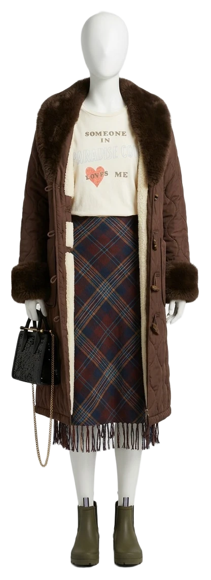 The pieces of this look on a mannequin, a Rewear Reverie preview