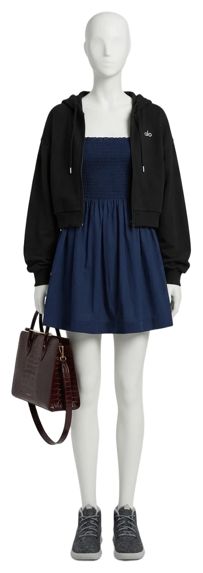 The pieces of this look on a mannequin, a Rewear Reverie preview