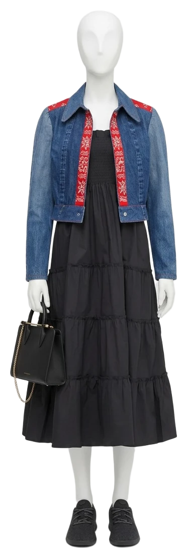 The pieces of this look on a mannequin, a Rewear Reverie preview