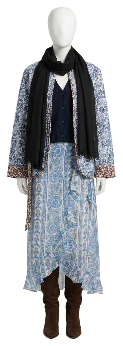 The pieces of this look on a mannequin, a Rewear Reverie preview