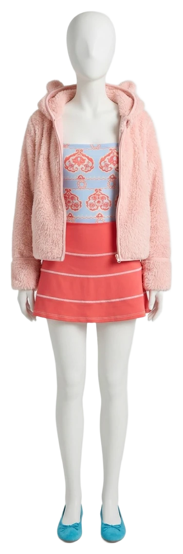The pieces of this look on a mannequin, a Rewear Reverie preview