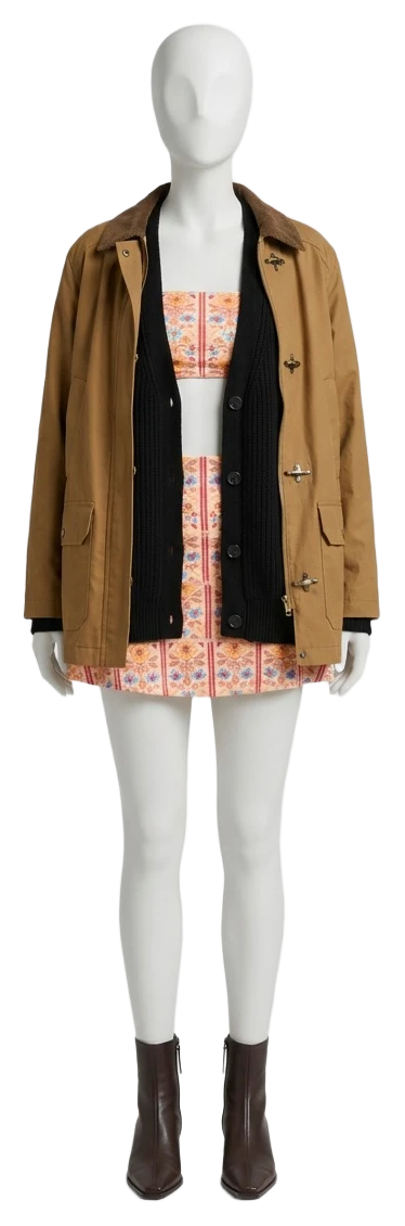 The pieces of this look on a mannequin, a Rewear Reverie preview