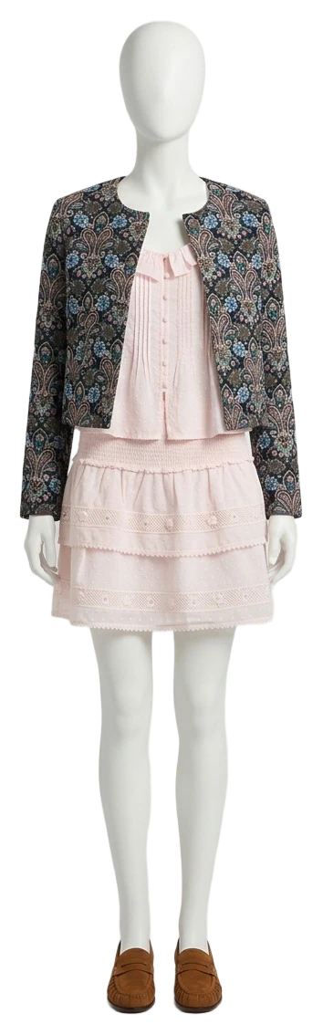 The pieces of this look on a mannequin, a Rewear Reverie preview