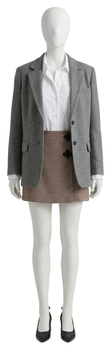 The pieces of this look on a mannequin, a Rewear Reverie preview
