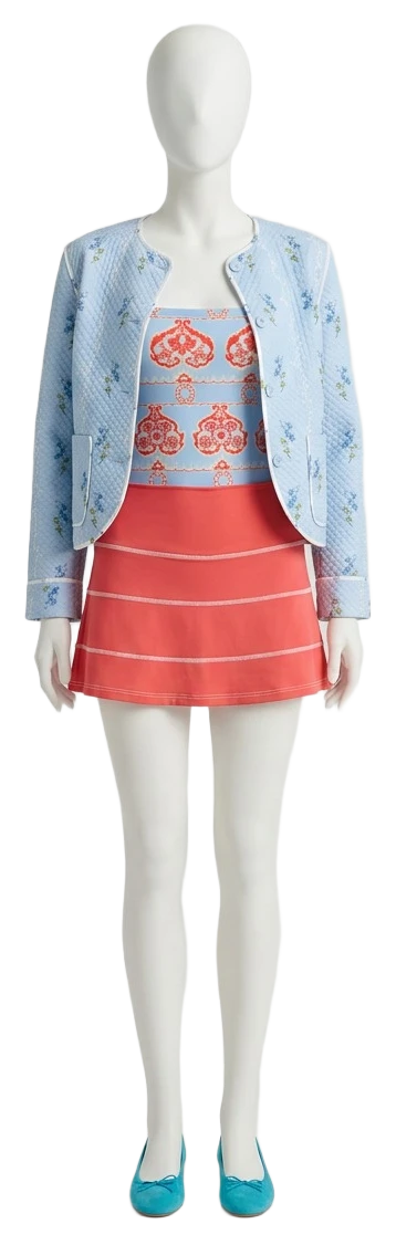 The pieces of this look on a mannequin, a Rewear Reverie preview